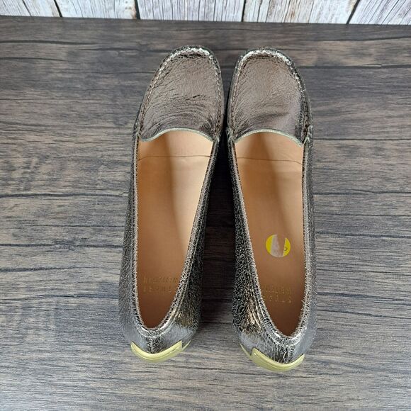 Stuart Weitzman Mach 1 Moc Toe Loafer Women's Sz 8.5 N Narrow Pewter (Worn Once) - Picture 6 of 9